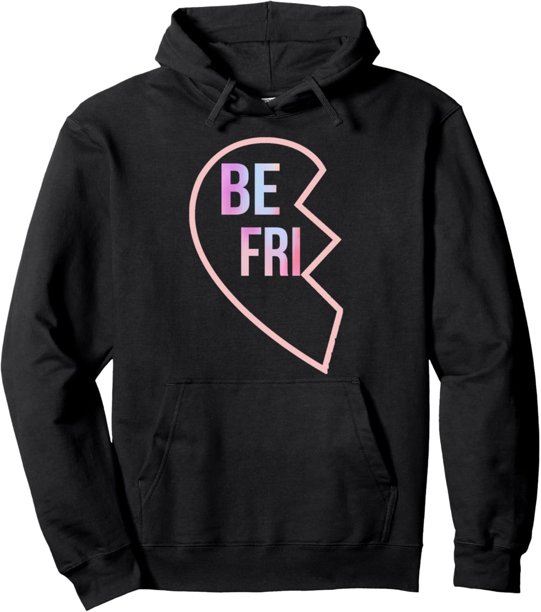 BFF 1 Heart in 2 Best Friends Matching 1st Part Pullover Hoodie