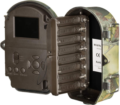 Bresser Überwachungskamera 120 Grad mit PIR-Bewegungssensor 16MP Full-HD und unsichtbarer LED Infrar
