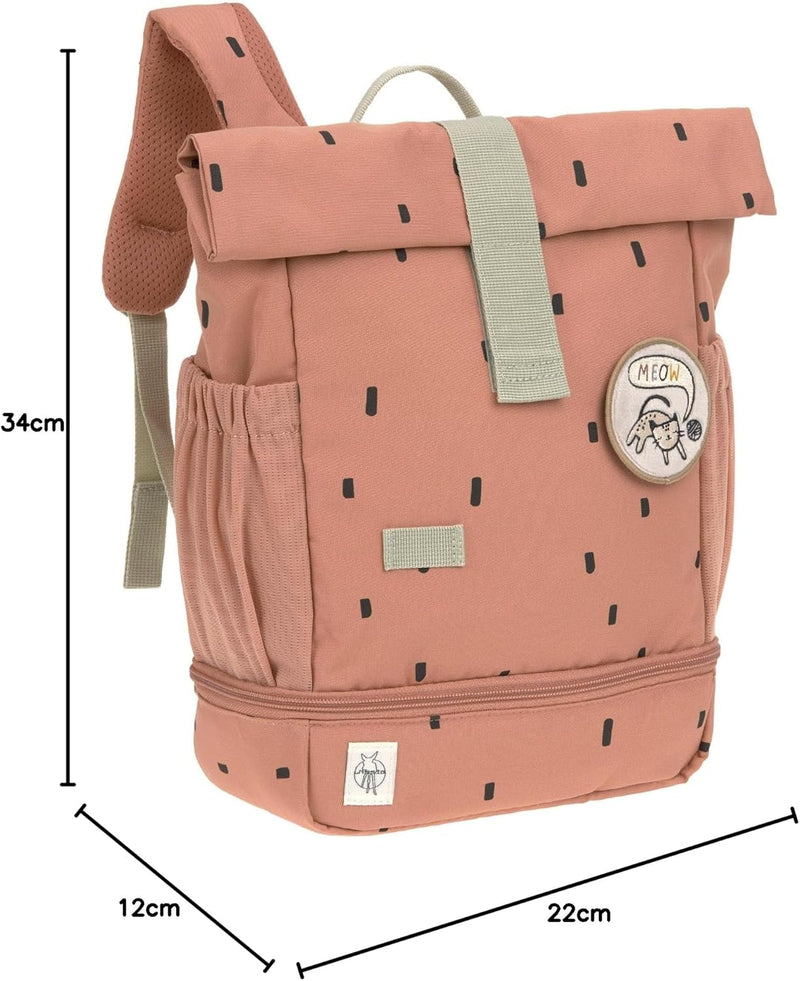 LÄSSIG Kindergartenrucksack Kinderrucksack Rolltop mit Brustgurt wasserabweisend, 11 Liter/Mini Roll