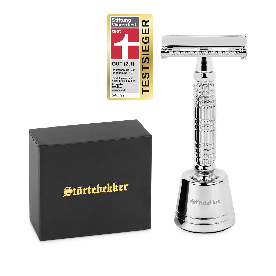 Störtebekker® Premium kleiner Rasierständer im Set mit Störtebekker Rasierhobel - hochwertiges Zubeh