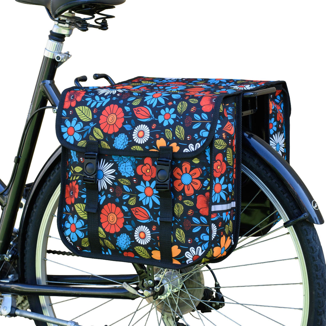 Classic CE Fahrradtasche für Gepäckträger - Doppeltasche 26L (2x13L), Wasserabweisend, mit Reflektor
