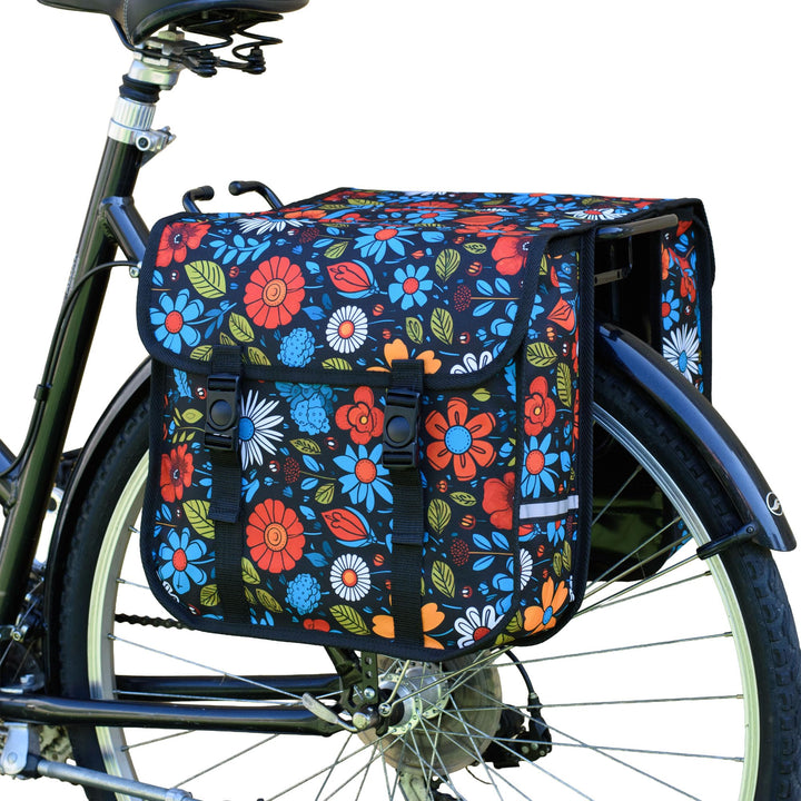 Classic CE Fahrradtasche für Gepäckträger - Doppeltasche 26L (2x13L), Wasserabweisend, mit Reflektor