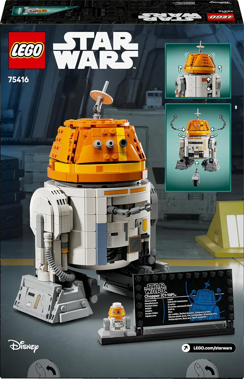 LEGO Star Wars 75416 Ahsoka Astromech-Droide Chopper (C1-10P) Figur - Spielzeug mit beweglichem Kopf