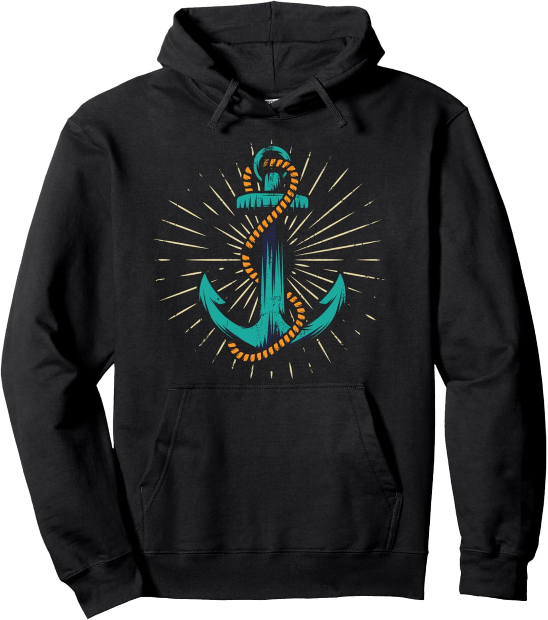Segelboot Anker Wassersport Skipper Segler Hobby Segeln Pullover Hoodie