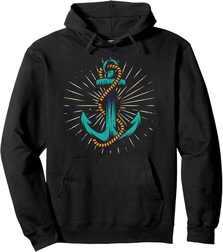 Segelboot Anker Wassersport Skipper Segler Hobby Segeln Pullover Hoodie