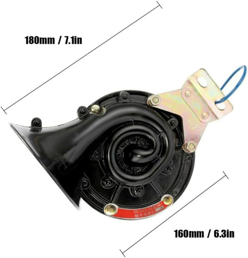 Autohupe Auto Elektrische Hupe Schneckenhörner Ultra Lautes Horn,Auto Schneckenhorn 12V/24V 3000DB E