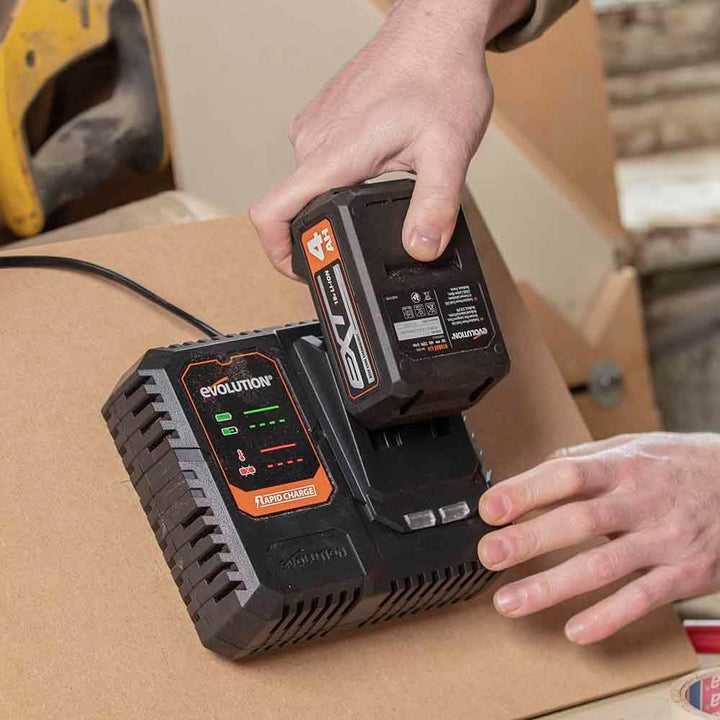 Evolution Power Tools Lithium-Ionen-Akkupack, 4 Ah, 18 V Akku 4Ah, Akku 4Ah