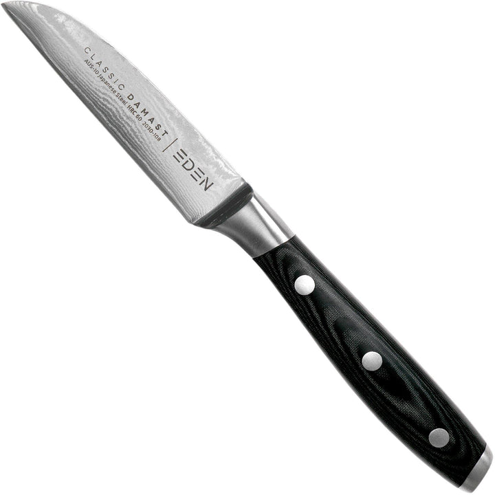 Eden Classic Damast Schälmesser 9 cm Küchenmesser EQ2030-108 Scharfes Schälmesser für Gemüse und Frü