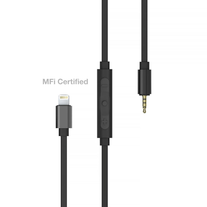 Koss Kabel-Lightning-Kabel, funktioniert mit Koss Utility Serie-System, In-Line-Mikrofon und Fernbed