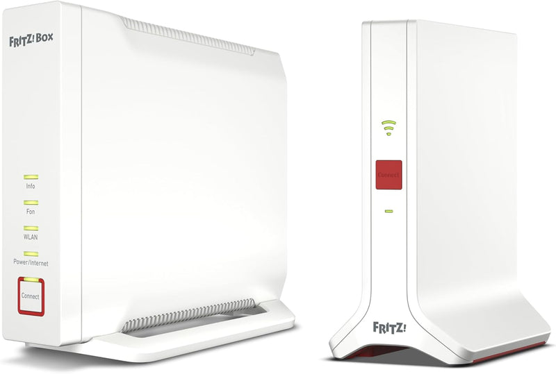 AVM FRITZ!Mesh Set: FRITZ!Box 4060 (Wi-Fi 6 Router mit bis zu 4.800 MBit/s + 1.200 MBit/s) und FRITZ