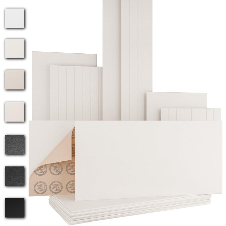 AKUSTIKO Akustikpaneele selbstklebend 4er Set 120x60cm - Schallschutzplatten mit Brandschutz Schalld