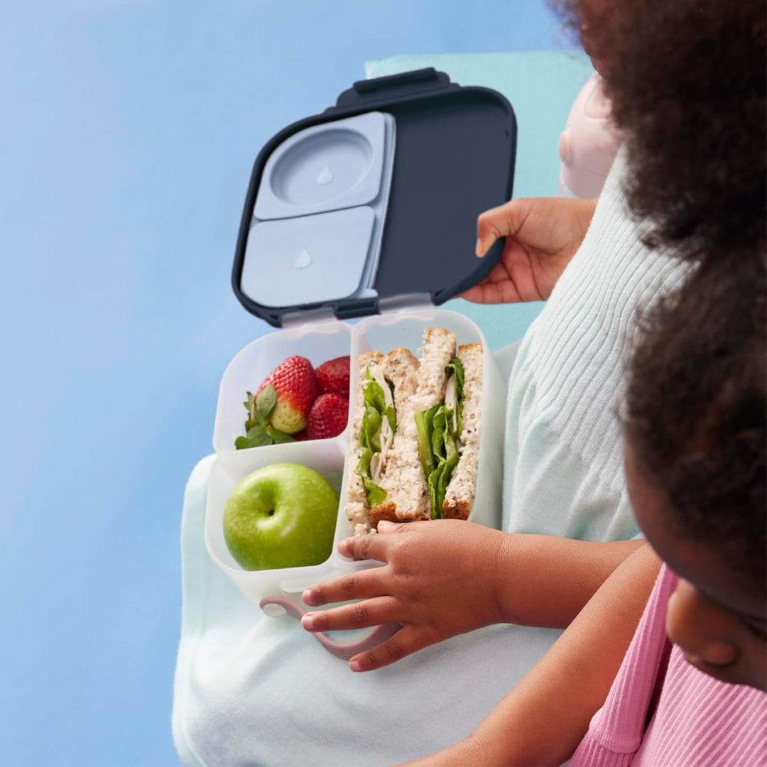 b.box Mini Brotdose | Bento-Box mit 3 Fächern (2 auslaufsicher) | Ideal für Kleinkinder, Kinderlunch