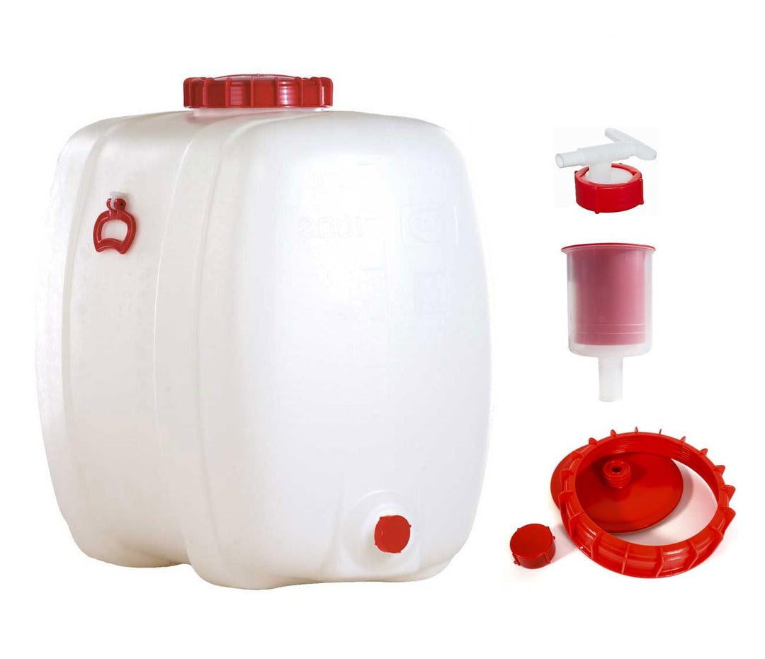 Graf Getränkefässer Saftfässer Kunststofffässer Ovale 60-500 Liter (Oval 200 Liter mit Auslaufhahn N