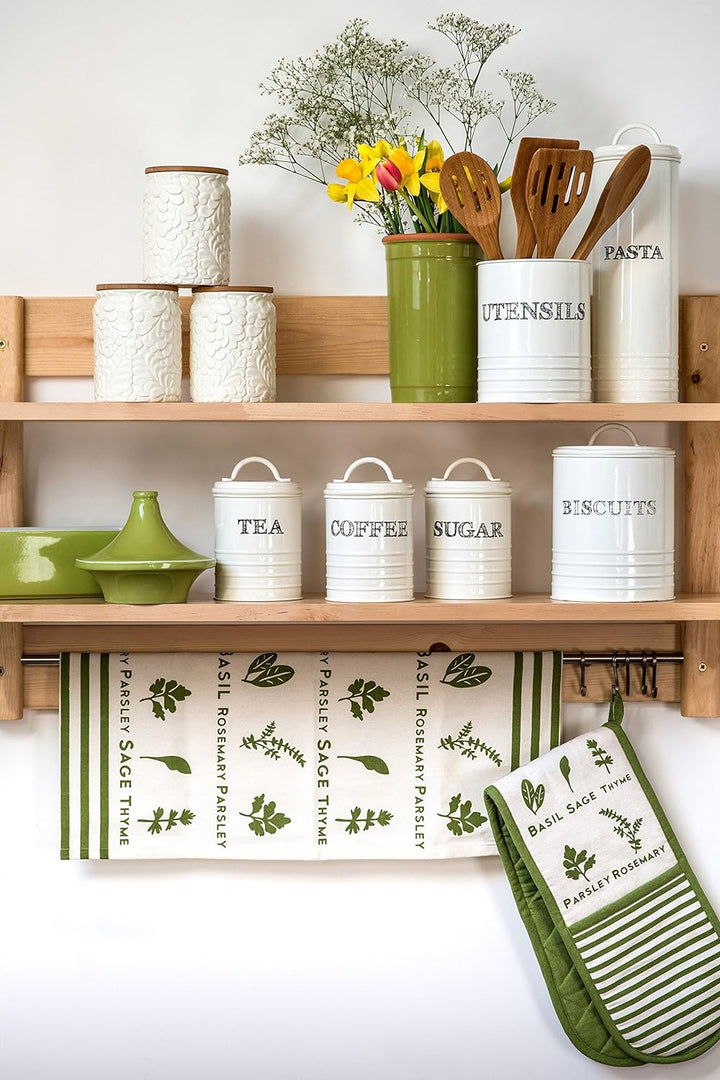 Premier Housewares Sketch Utensilienhalter, cremefarben, Pulverbeschichtetes Metall, Sahne, 13x13x16