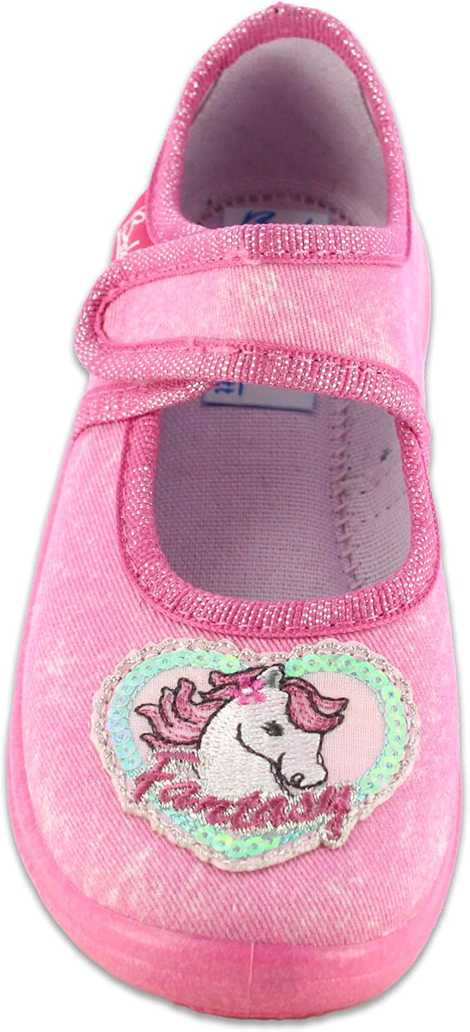 Beck Mädchen Fantasy World Hausschuhe 27 EU Pink, 27 EU Pink