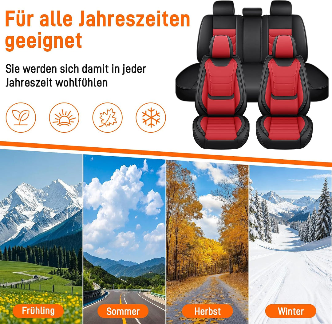 Komplettset Sitzbezüge für Citroen Jumpy 1999-2026, wasserdichte Sitzbezüge aus Nappaleder, Sitzbezü