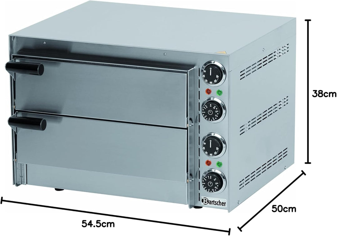 Bartscher – Pizza Ofen Mini 2 Kameras für 2 Back 84198180 Art. 203500
