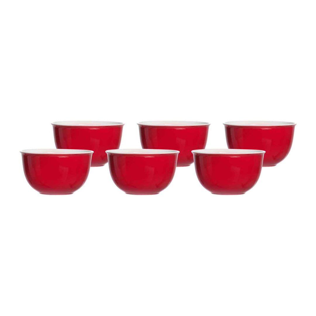 Ritzenhoff & Breker Doppio Müslischalen ø 14 cm, 6er Set, Schalen mit farbiger Aussenseite, Buntes M
