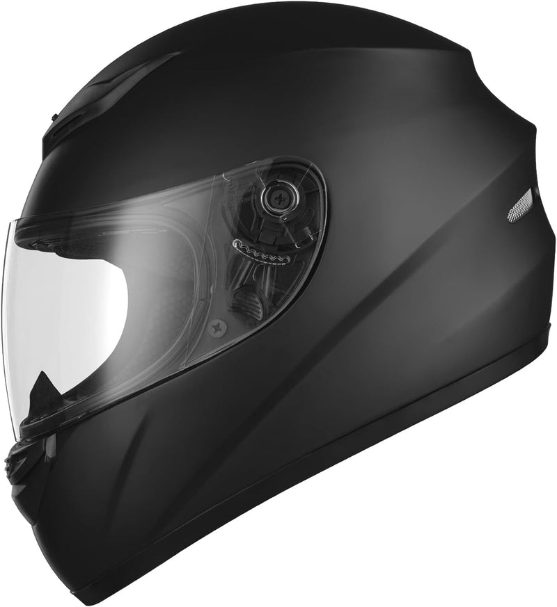 Favoto Motorradhelm Integralhelme für Erwachsene Vollvisierhelm Mopedhelm für Herren Damen Atmungsak