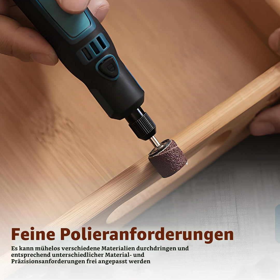 Multifunktionswerkzeug Akku Gravierstift, Mini Rotationswerkzeug mit 50 Zubehörteilen, 3 Drehzahlen