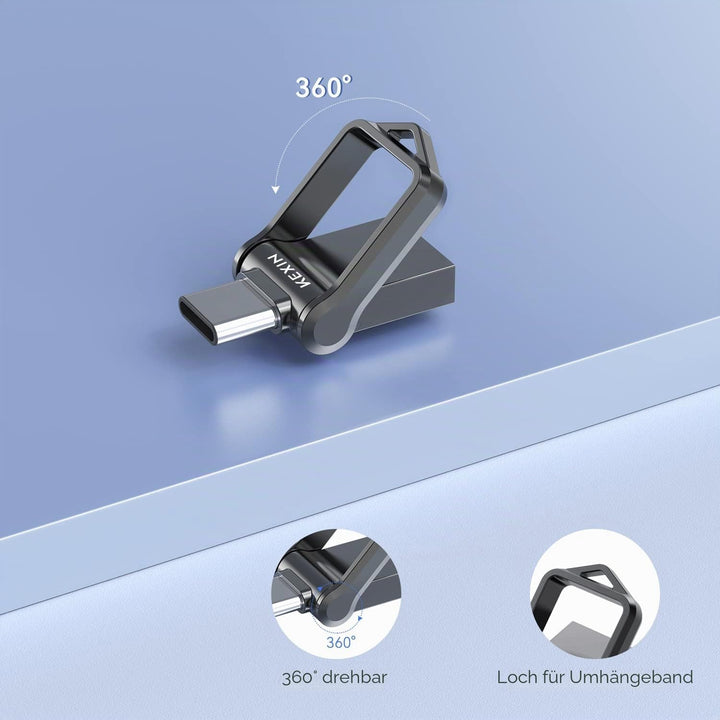 KEXIN USB C Stick 32GB 5 Stück USB 3.0 OTG, Dual-USB Type-C &amp; USB-A Anschlüsse, Speicherstick für PC
