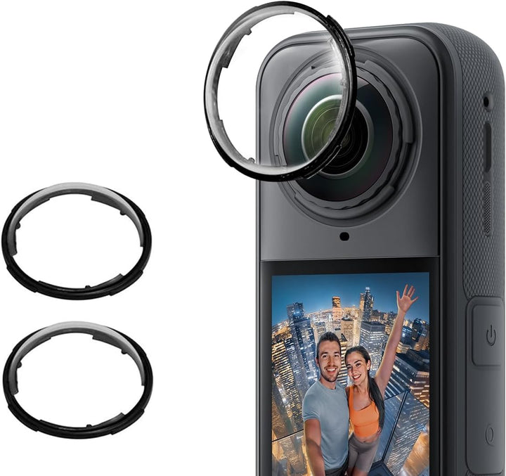 Locofun Kameraschutz für Insta360 X5 für Panzerglas, Premium-Linsenschutz, 2 Stück 3D Drehbar Objekt