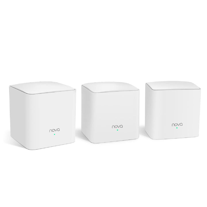 Tenda Nova MW5s (3er Pack) echtes Dual-Band Mesh WLAN (bis zu 300m², AC1200, Alexa, Gigabit LAN/- WA