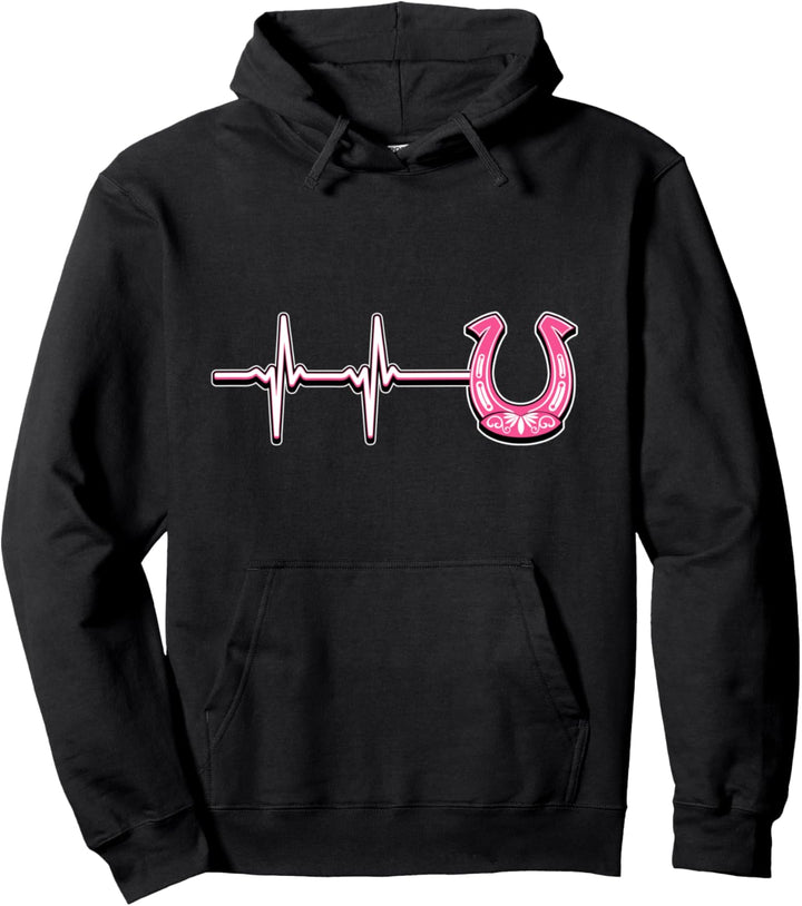 Pferde Herzschlag Reiterin Geschenk Reiten Pullover Hoodie