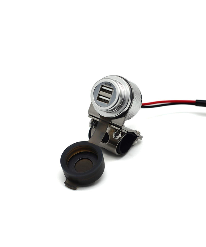 Cliff Top 4A 20W Aluminium Motorrad USB-Ladegerät, mit magnetischem Netzschalter, Dual-Port Schnelll