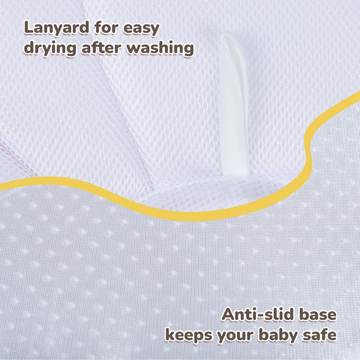 Baby Badematte für Waschbecken,Sicherer, Weicher Rutschfest Baby Badewannenkissen für 0-6 Monate Neu