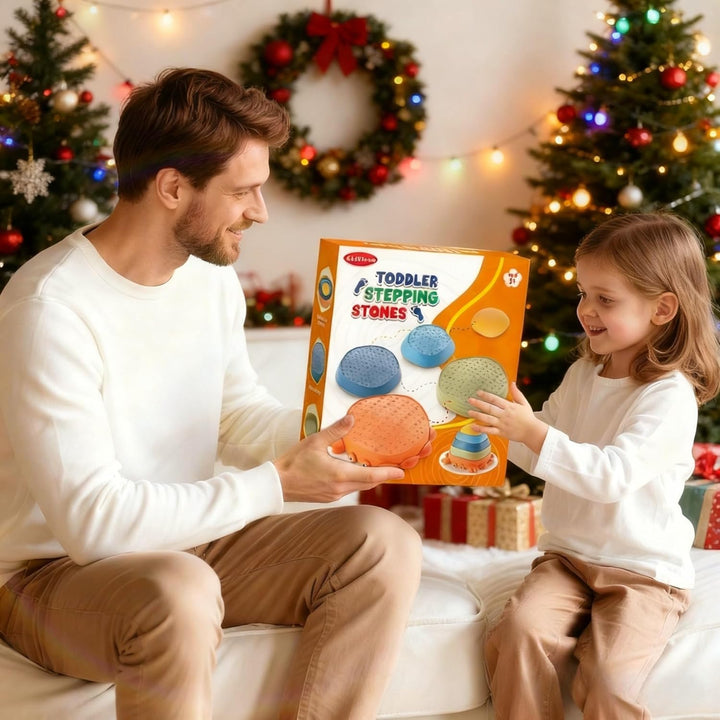 KidBloom Balanciersteine für Kinder, Geschenk Mädchen & Junge 2 3 4 5 Jahre | Rutschfest,5 Stapelste