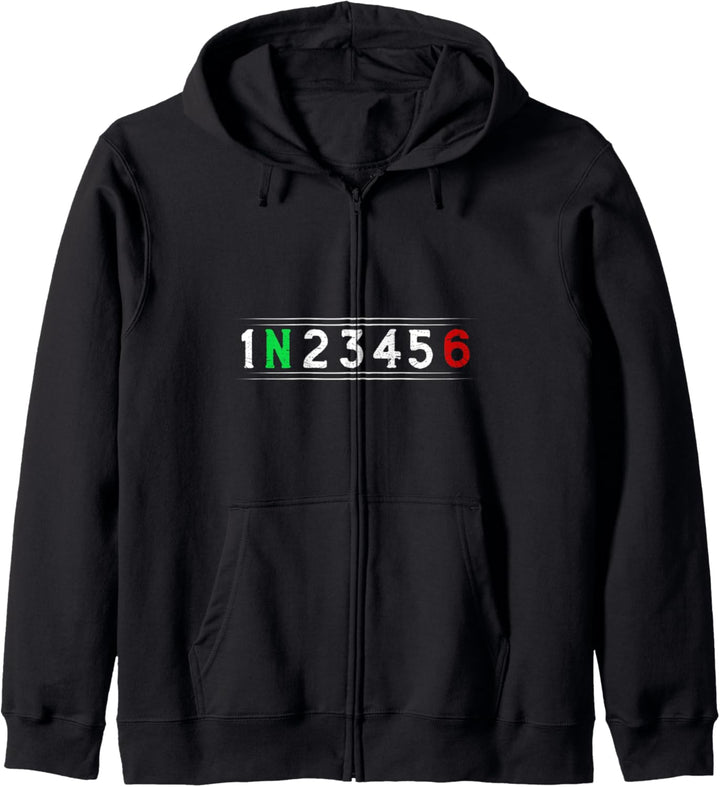 1N23456 Supermoto Enduro Lustig Bikerstyle Chopper Motocross Kapuzenjacke