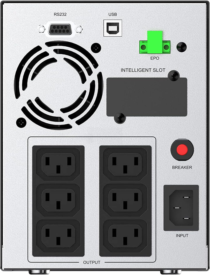Atlantis A03-HP3003P Pure Sinuswelle 2000VA 1400W Line Interactive, LCD-Display, USB-HID-Anschluss,