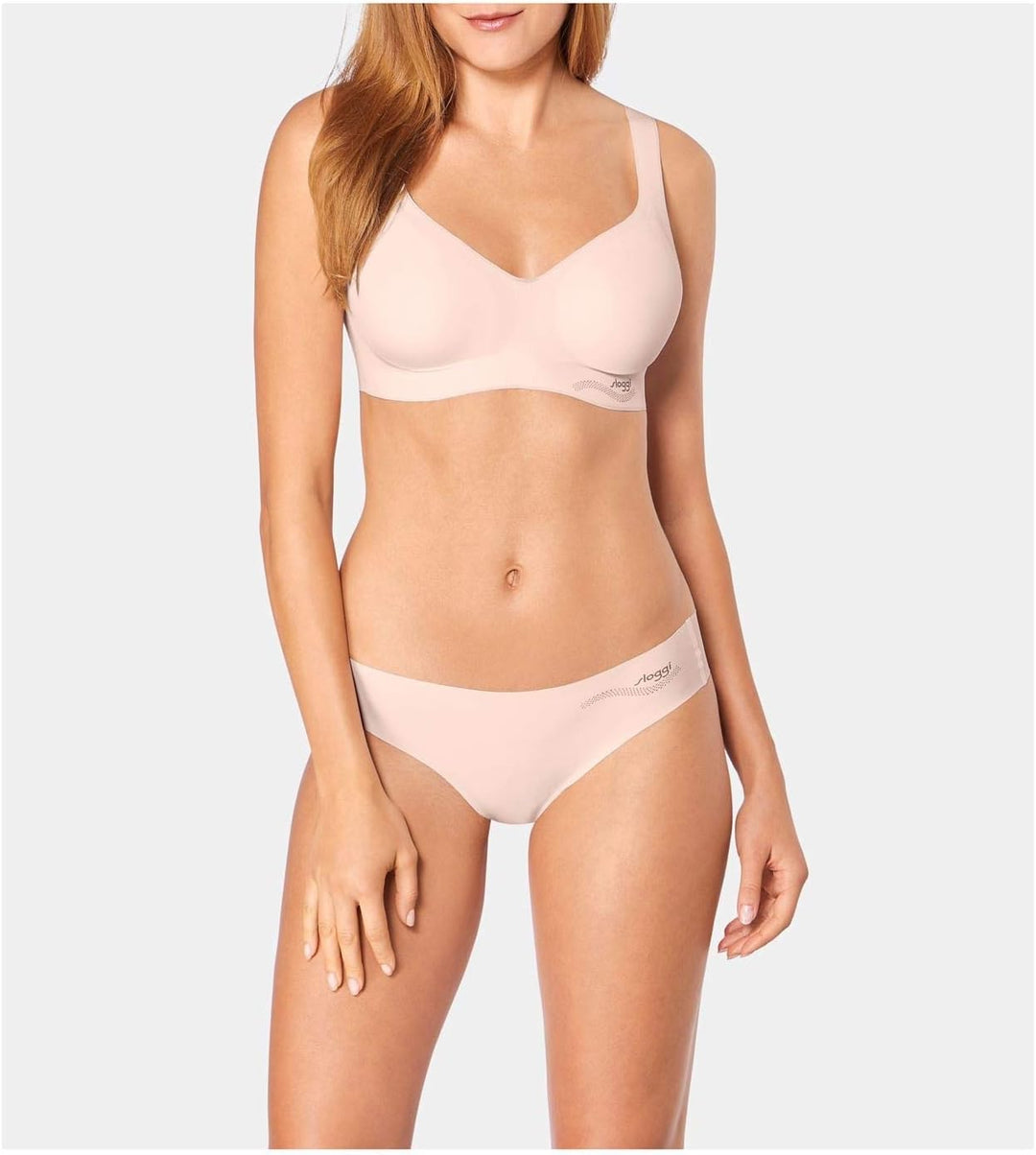 Sloggi - Zero Feel 2.0 - Damen - BH ohne Bügel - Breite Träger - Atmungsaktiv M Angora, M Angora