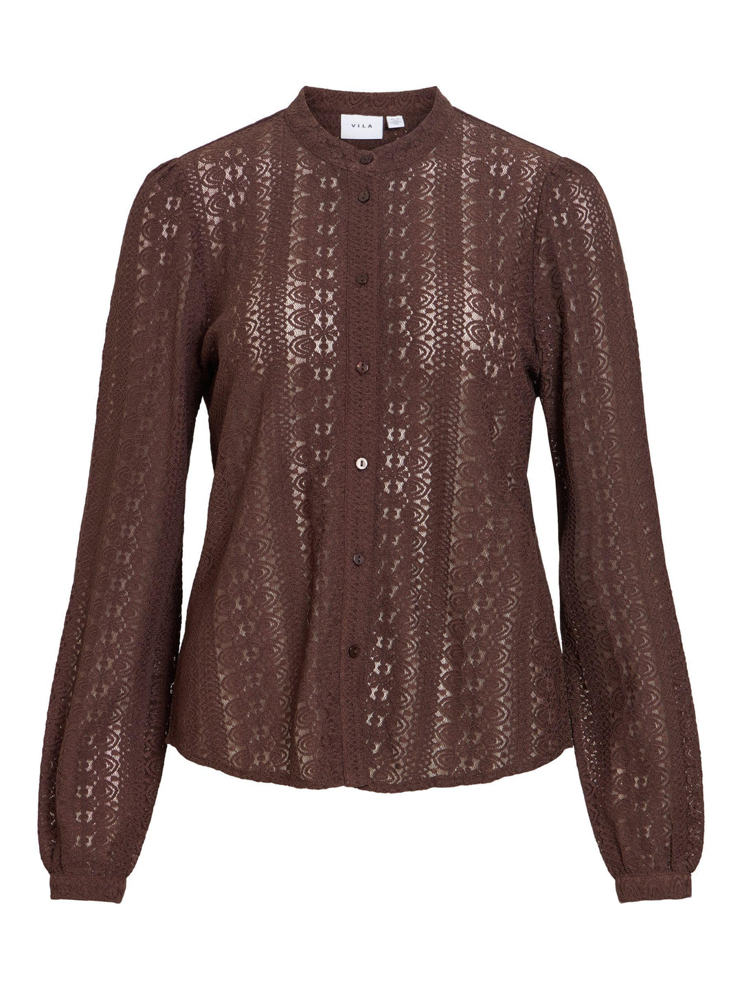 Vila Female Hemd VICHIKKA Spitzen XS Coffee Bean, XS Coffee Bean