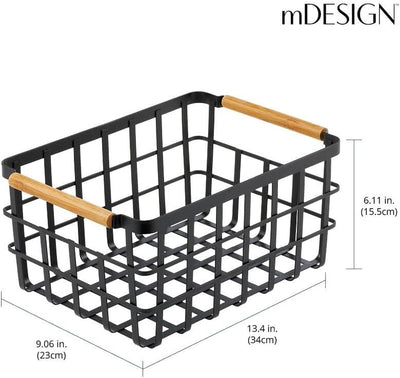 mDesign Allzweckkorb aus Metall – Aufbewahrungskorb für Küche, Vorratskammer etc. – kompakter und un