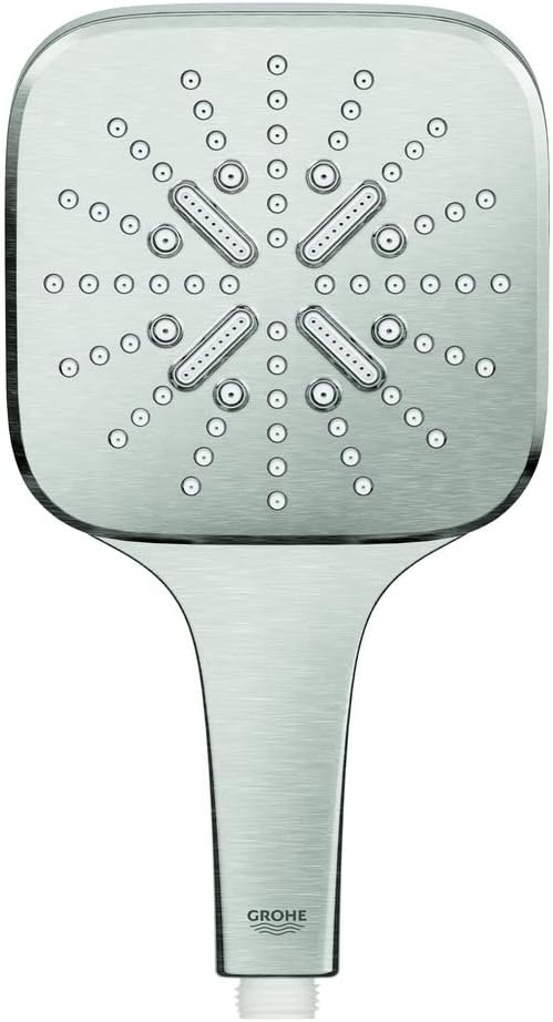 GROHE Rainshower SmartActive 130 Cube - Handbrause (wassersparend, 3 Strahlarten, Antikalk-System),