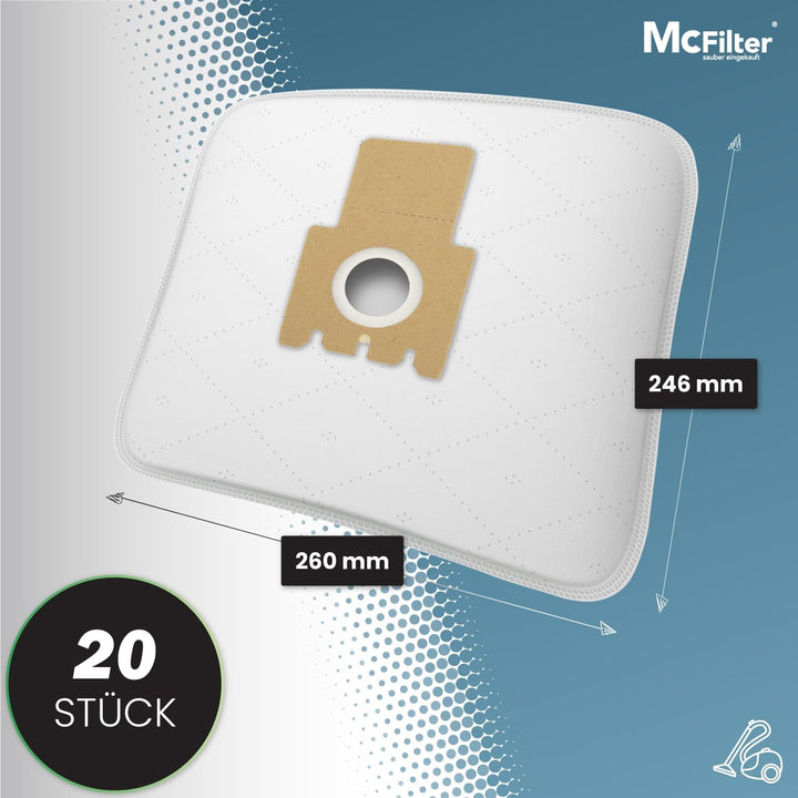 McFilter I 20 Staubsaugerbeutel Alternative für Swirl M52 I M 52 I 5-lagiger Staubbeutel inkl. Mikro