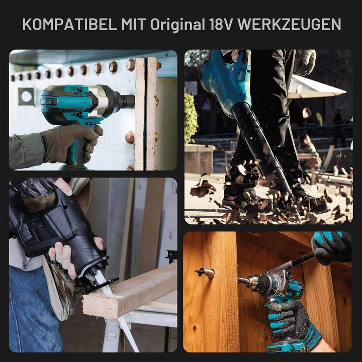 2X Akku Für 18V 8,0Ah Li-ion Ersatzakku für Akku 18V BL1860 BL1850B BL1850 BL1830 BL1860B BL1845 BL1
