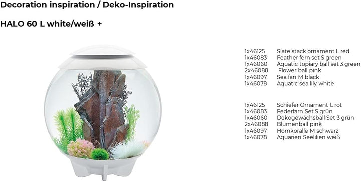 biOrb 46125 Schiefer Ornament L rot - detailreiche Aquariendekoration in Form eines künstlichen Fels