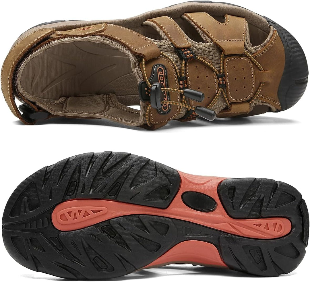 Sandalen Herren Strand Trekkingsandalen Wanderschuhe Sportsandalen | Männer Wandersandale Leder Stra