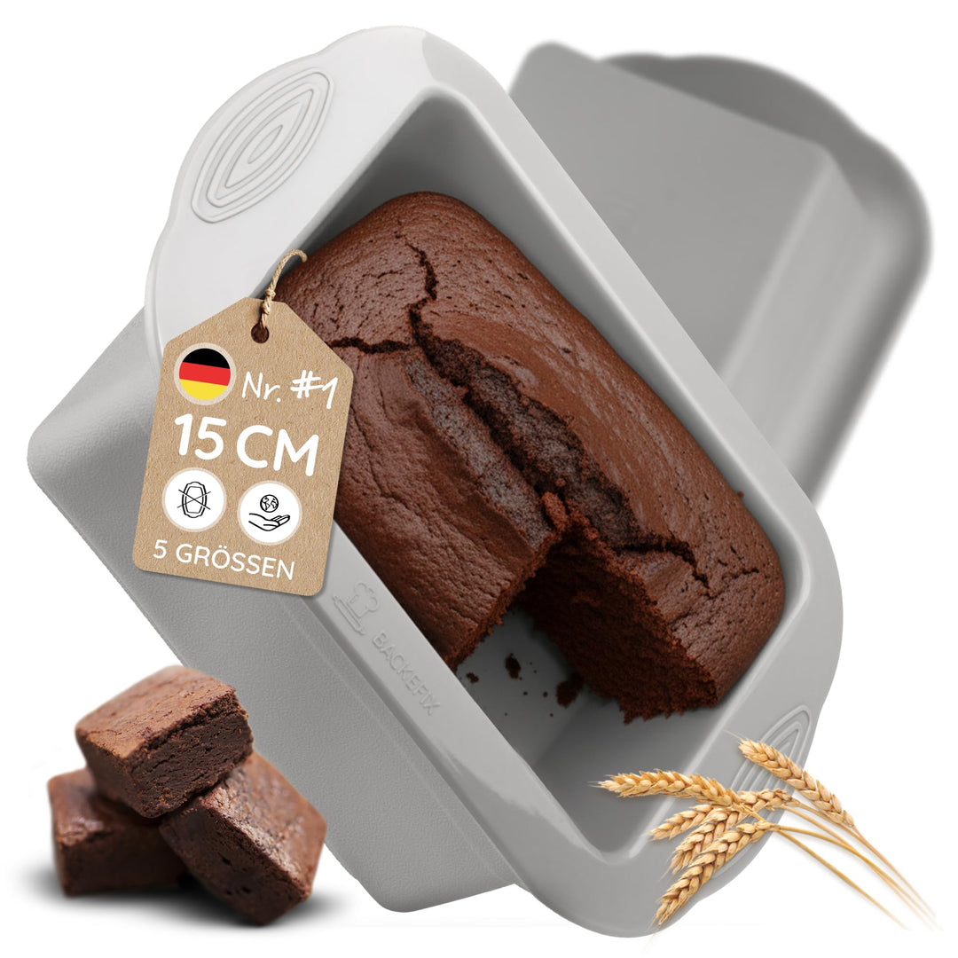 Backefix flexible Silikon Batzenform bis 500g, Kastenform klein 15cm, ideale grösse für Single-Haush