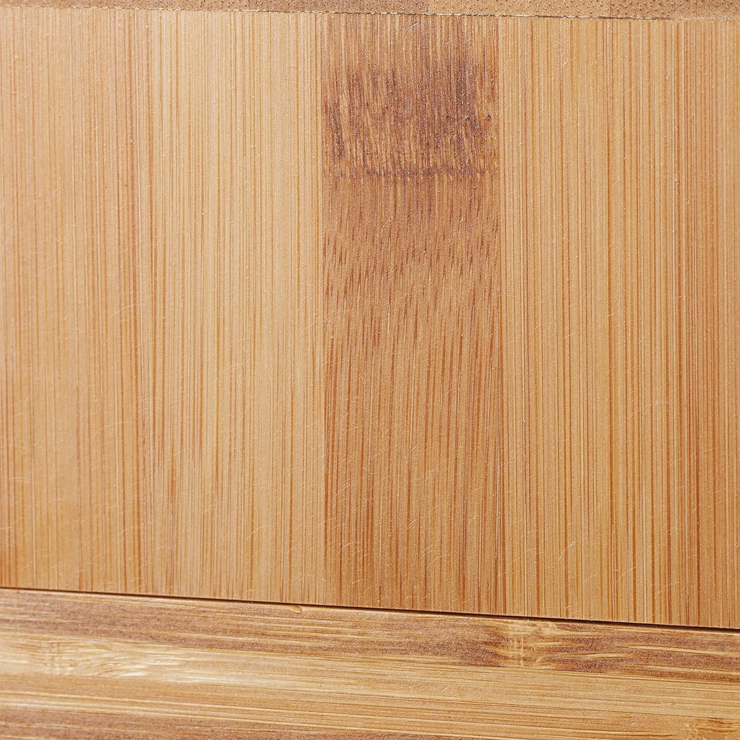 Relaxdays 68 x 55 x 35 cm, Beistelltisch Bambus mit grossem Schubfach, moderner Stil, Wohnzimmertisc