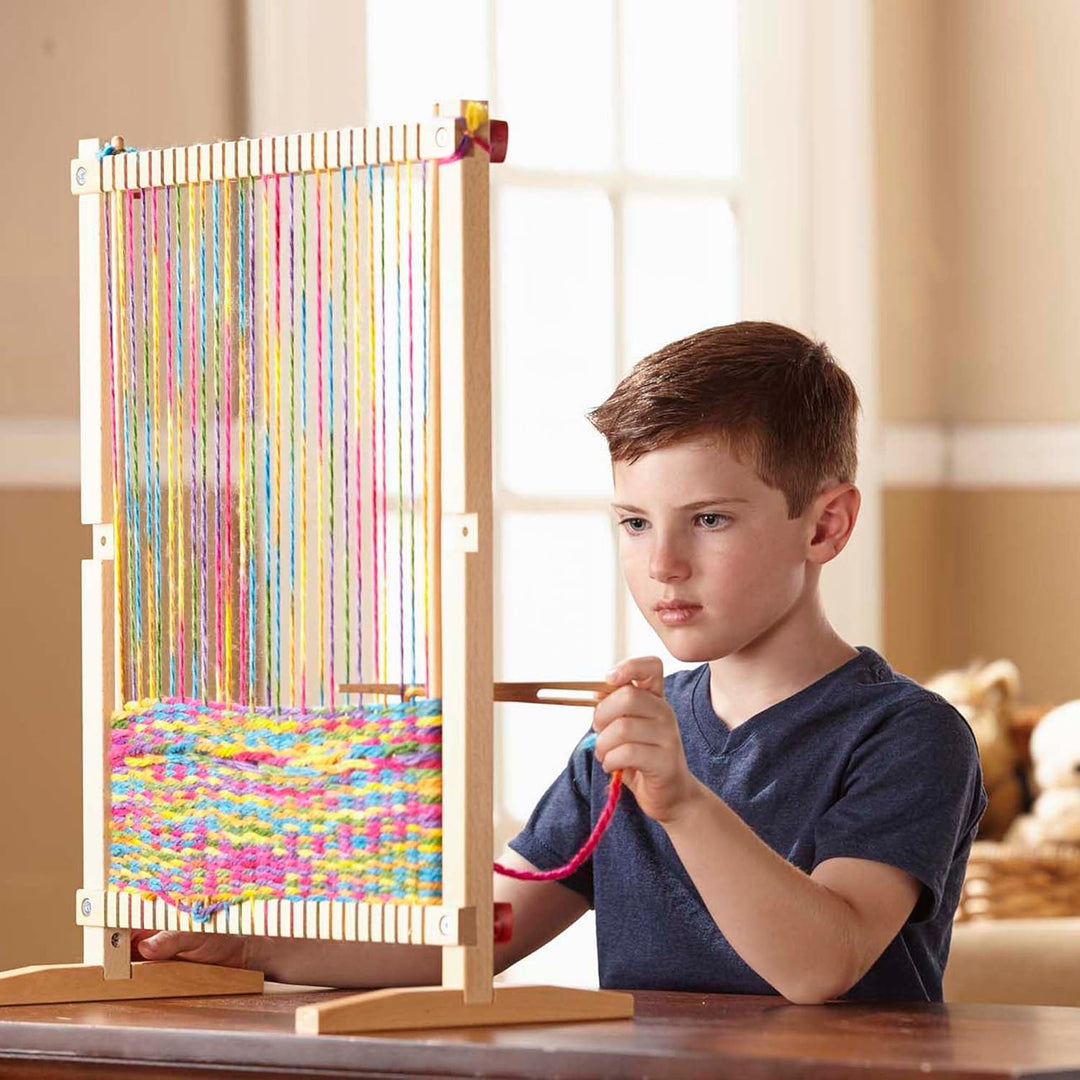 Melissa & Doug 19381 Hölzerner Webrahmen Für Diverse Bastelarbeiten, Mehrfarbig, 41.91 cm H x 57.785