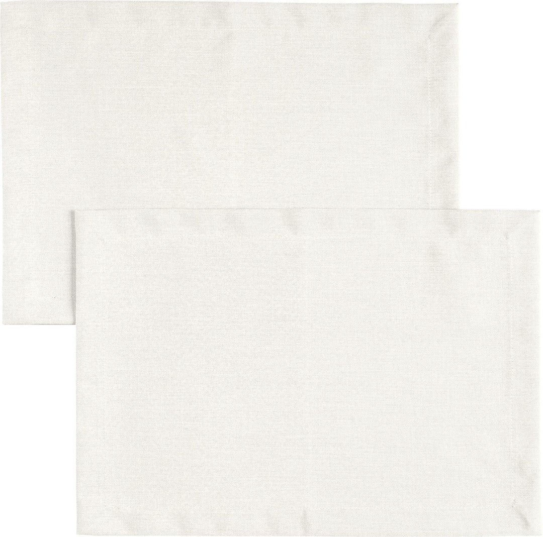 Erwin Müller Tischwäsche, Tischset 2er-Pack Uni, Madrid Creme Grösse 35x50 cm - angenehme, weich fli