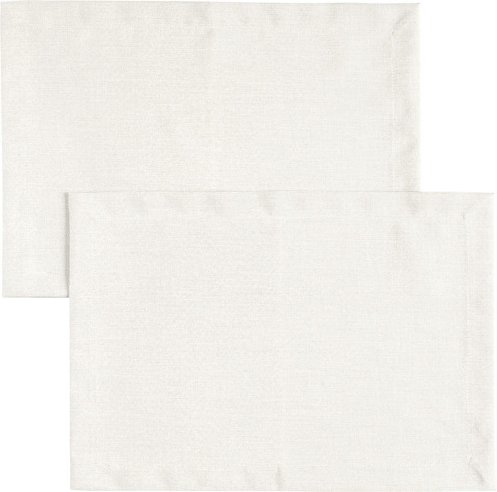 Erwin Müller Tischwäsche, Tischset 2er-Pack Uni, Madrid Creme Grösse 35x50 cm - angenehme, weich fli