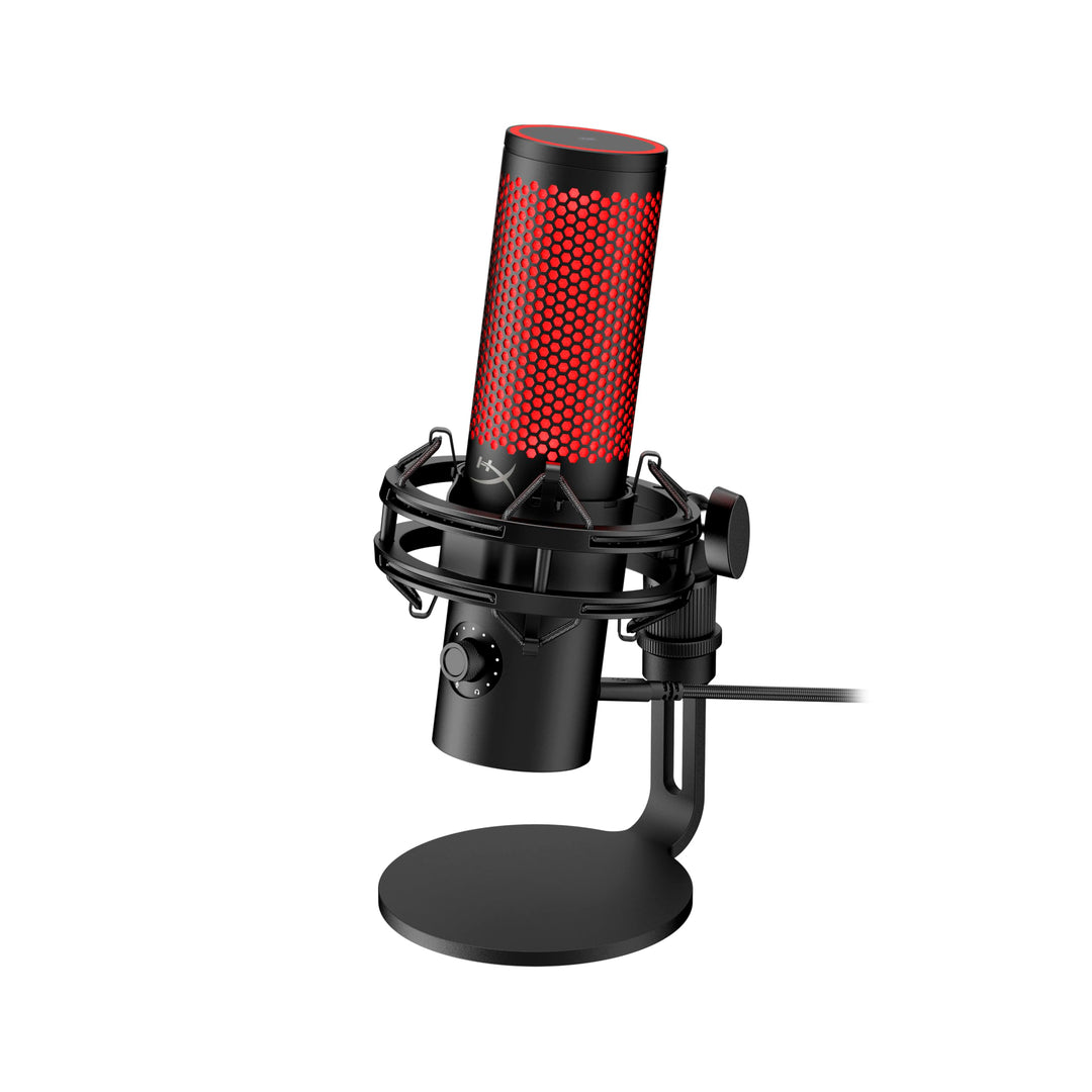 HyperX QuadCast 2, USB-Mikrofon für Gaming, Streaming und Podcasting, Tippen-zum-Stummschalten-Senso