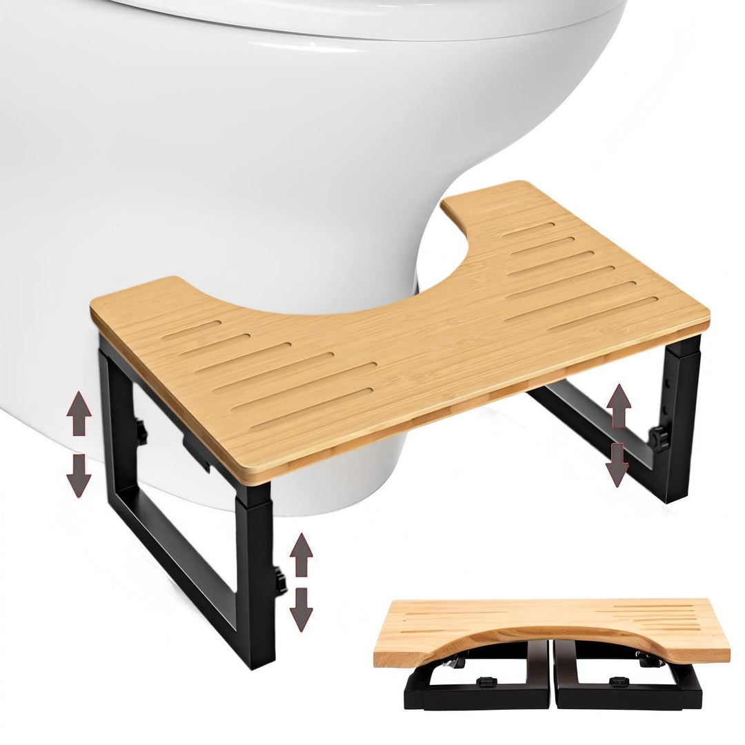 Toilettenhocker, Toiletten hocker Erwachsene, Höhenverstellbarer Klohocker,Hergestellt aus Metall un