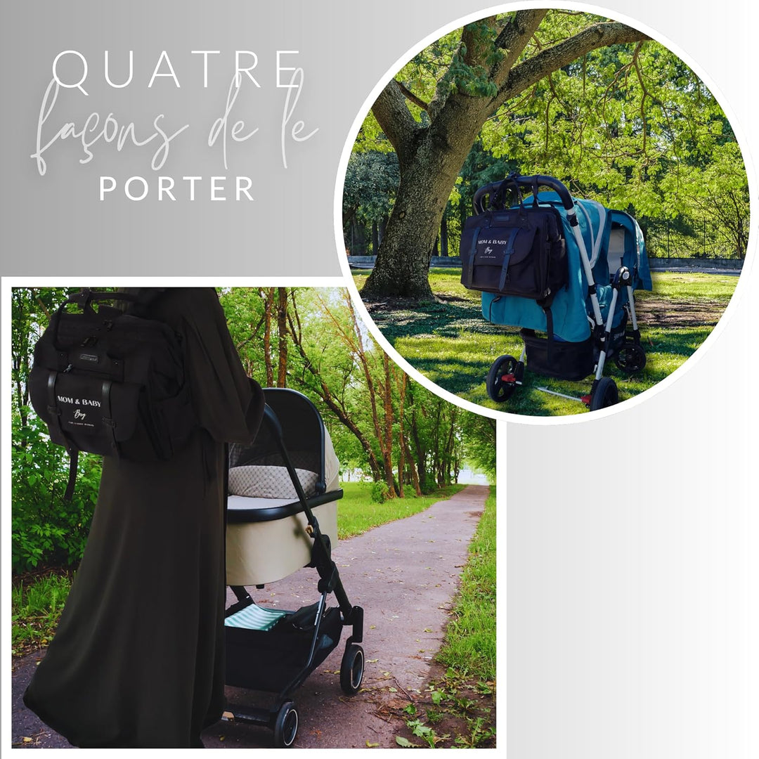 Wickelrucksack für Baby Mädchen &amp; Jungen, MOM&amp;BABY BAG Wickeltasche, Handtasche für Mama &amp; Baby, Was