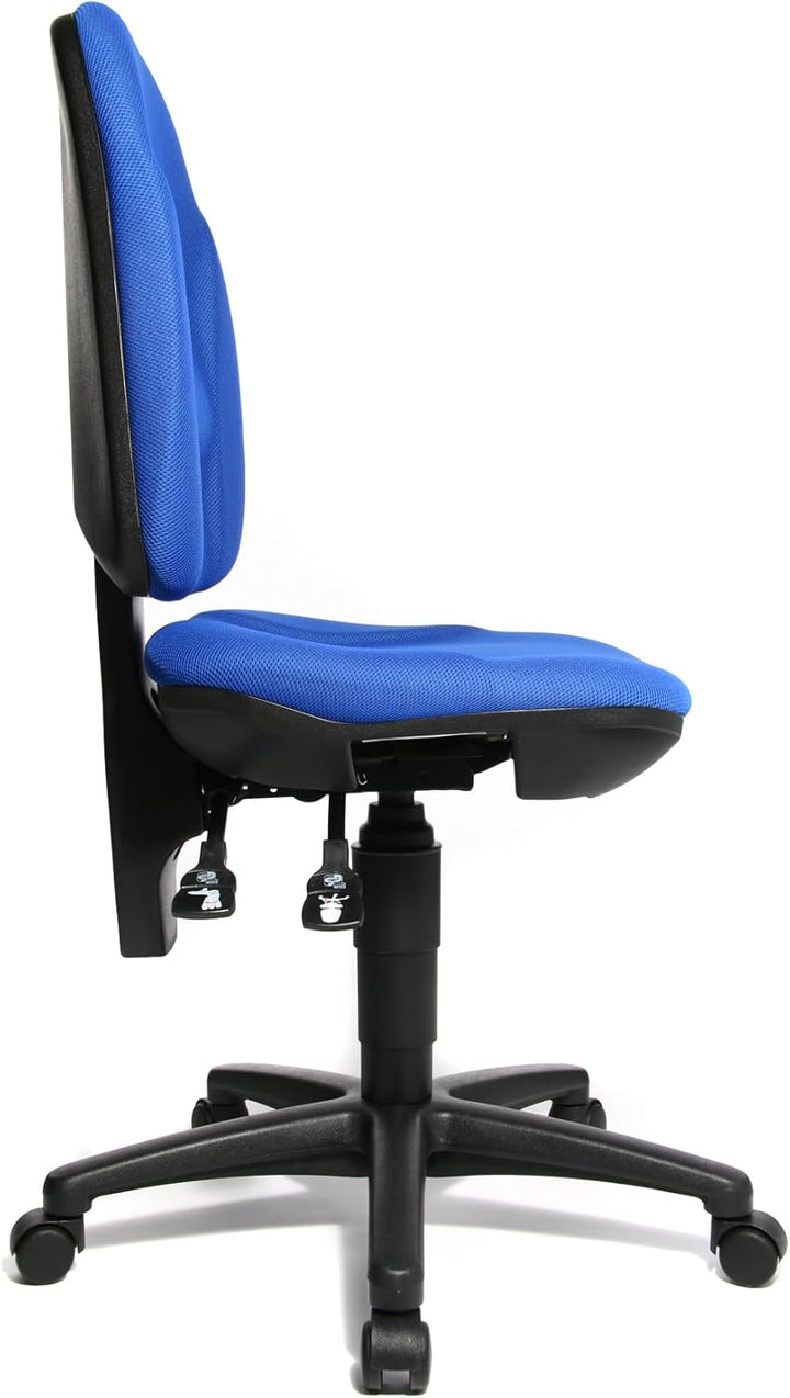 Topstar Point 35, Bürostuhl, Schreibtischstuhl, Rückenlehne höhenverstellbar, Bezugsstoff blau, 113